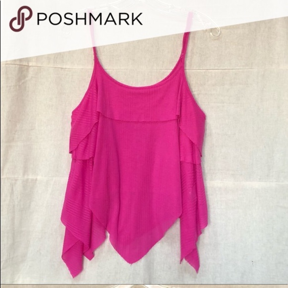 Pink layered free people tank